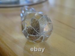 Ancien Service A Liqueur Cristal Style Baccarat Modele Decor Florale A L'or Fin