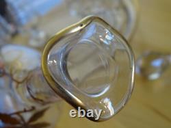 Ancien Service A Liqueur Cristal Style Baccarat Modele Decor Florale A L'or Fin