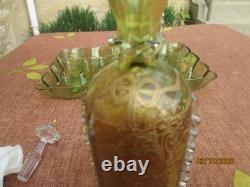 Ancien Service A Liqueur Emaille 13 Pieces Boheme, Georges Sande, Galle