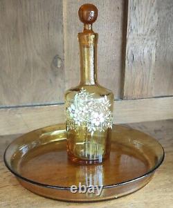 Ancien Service À Liqueur François Théodore Legras Décor Emaillé/Art De La Table
