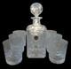Ancien Service À Whisky 6 Verres + Carafe Cristal Lorraine Les Grands Ducs