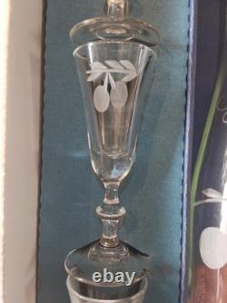 Ancien Service Eau De Vie KLEIN En Cristal Baccarat Taillé Main Artisan Neuf