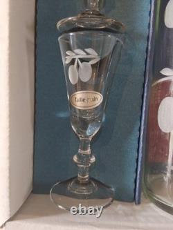 Ancien Service Eau De Vie KLEIN En Cristal Baccarat Taillé Main Artisan Neuf