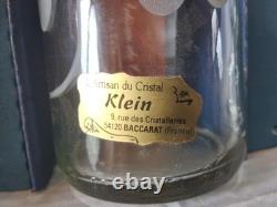Ancien Service Eau De Vie KLEIN En Cristal Baccarat Taillé Main Artisan Neuf