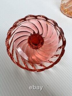 Ancien Service Salle De Bain En Cristal De Baccarat Modèle Bambou Tors