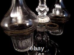 Ancien Serviteur Huile Vinaigre en Cristal Breveté SGDG Baccarat