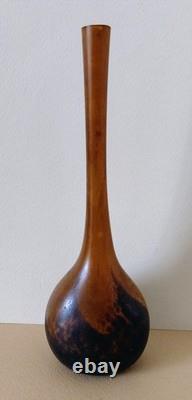 Ancien Soliflore DAUM NANCY Pâte de Verre début 20ième Hauteur 17cm