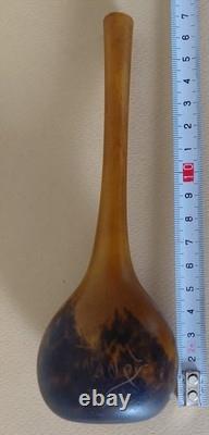 Ancien Soliflore DAUM NANCY Pâte de Verre début 20ième Hauteur 17cm