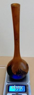 Ancien Soliflore DAUM NANCY Pâte de Verre début 20ième Hauteur 17cm