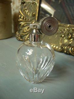 Ancien Vaporisateur / Flacon Parfum En Cristal De Baccarat Signe Marcel Franck