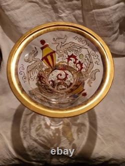 Ancien Vase Bohemian Julius Mulhaus & Co glass Verrerie 1915/20