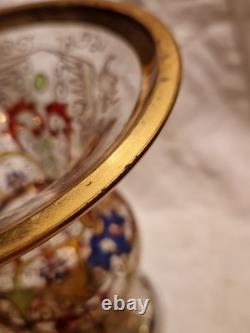 Ancien Vase Bohemian Julius Mulhaus & Co glass Verrerie 1915/20