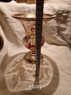 Ancien Vase Bohemian Julius Mulhaus & Co glass Verrerie 1915/20