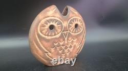 Ancien Vase Chouette Céramique LES ROIS de MAJORQUE Perpignan Vintage 1970