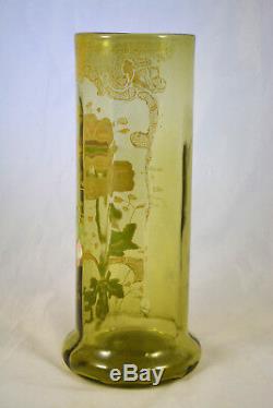 Ancien Vase Emaille Legras 1