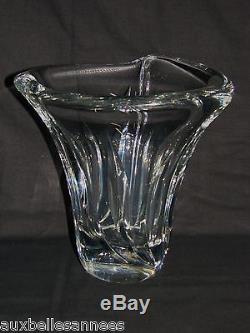 Ancien Vase En Cristal Daum France (5 Kg)