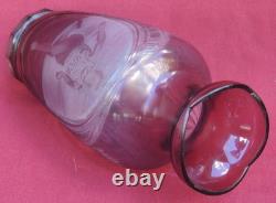 Ancien Vase En Cristal De L'URSS Trophée De Sport Coupe En Verre Taillé À Clair