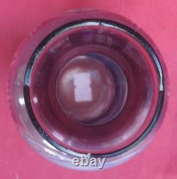 Ancien Vase En Cristal De L'URSS Trophée De Sport Coupe En Verre Taillé À Clair