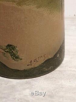 Ancien Vase Pâte De Verre signé Legras (Ma)