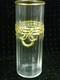 Ancien Vase Rouleau Cristal Monture Bronze Verre