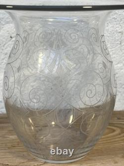 Ancien Vase en Cristal de Baccarat Modele Des Années 30 Art Deco Rare