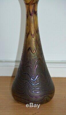 Ancien Vase en Verre Irisé LOETZ Art Nouveau Jugendstil Glass