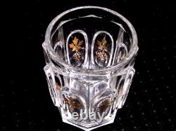 Ancien Verre Gobelet Cristal Taille Raisin Vigne XIX Charles X