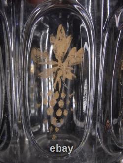 Ancien Verre Gobelet Cristal Taille Raisin Vigne XIX Charles X