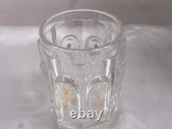 Ancien Verre Gobelet Cristal Taille Raisin Vigne XIX Charles X