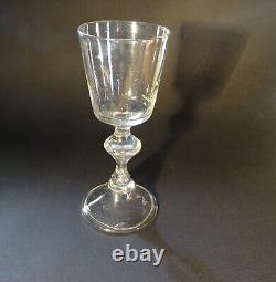 Ancien Verre a Jambe Bourguignon XVIII verre soufflé 13.5 cm-Old Blown Glass 18t