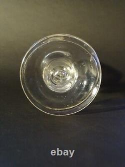 Ancien Verre a Jambe Bourguignon XVIII verre soufflé 13.5 cm-Old Blown Glass 18t