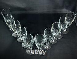 Ancien XXème très belle ensemble de 10 grand (24cm) verres à pied en cristal