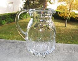 Ancien beau pichet ou broc à eau pot en cristal de Baccarat modèle Excelsior