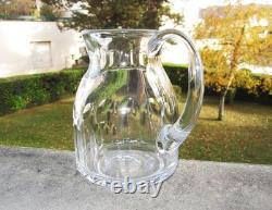 Ancien beau pichet ou broc à eau pot en cristal de Baccarat modèle Excelsior
