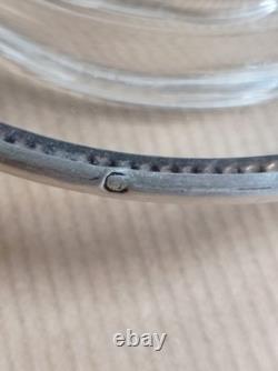 Ancien beurrier cristal argent, Pot à caviar