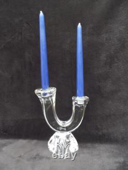 Ancien bougeoir Daum en cristal des années 1950