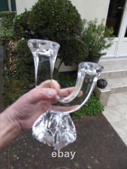 Ancien bougeoir Daum en cristal des années 1950