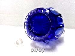 Ancien carafon à liqueur avec anse en cristal de Saint Louis