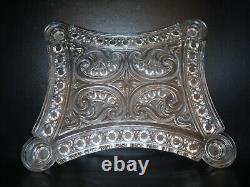 Ancien dessous de plat garde nappe cristal pressé moullé Baccarat diamant