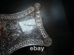 Ancien dessous de plat garde nappe cristal pressé moullé Baccarat diamant