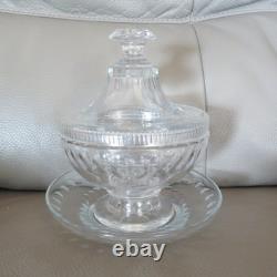 Ancien drageoir en cristal taillé de style baccarat