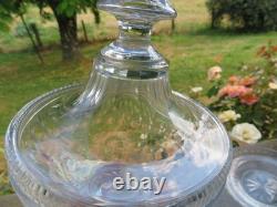 Ancien drageoir en cristal taillé de style baccarat