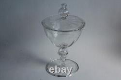 Ancien drageoir verre soufflé (60401)