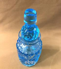 Ancien flacon à parfum ART DECO en cristal bleu 20 cm Baccarat Nancy Portieux