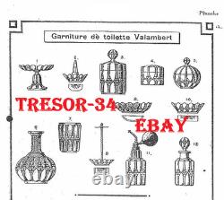 Ancien flacon à parfum en ouraline / cristal jaune VAL SAINT LAMBERT 18,5 cm