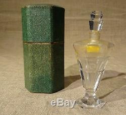 Ancien flacon de parfum Les Bourgeons de Ypry dans son étui cristal Art déco