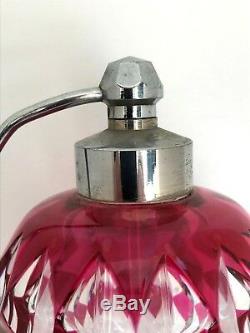 Ancien flacon de parfum Vaporisateur en cristal Val Saint Lambert