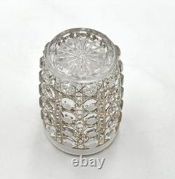 Ancien gobelet cristal signé BACCARAT modèle DIAMANTS PIERRERIES à filets dorés