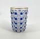 Ancien gobelet sign&eacute; BACCARAT cristal &eacute;maill&eacute; BLEU mod&egrave;le DIAMANTS PIERRERIES