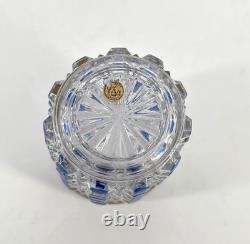 Ancien gobelet signé BACCARAT cristal émaillé BLEU modèle DIAMANTS PIERRERIES